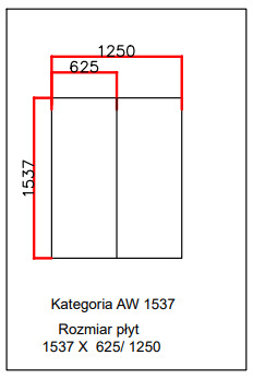 Płyta AW 1537 x 1250